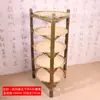 Suporte para Pá de Bambu Secagem Suporte de Bambu Feito à Mão Tripé de Múltiplas Camadas Bambu Natural Suporte para Panela Quente Suporte para Frutas e Verduras