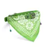 Collar PU para perro con estampado de triángulo, collar de toalla, suministros para mascotas, collar para gato, bufanda para perro, toalla para babas, fábrica, disponible en stock