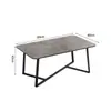 Mesa de café de imitación de losa de roca de lujo ligero para sala de estar, hogar, nuevo, cuadrada, para balcón, mesa de té para casa de alquiler, mesa de café simple para apartamento pequeño