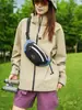 Bolsa de pecho color block para exteriores estilo montaña, bolsa cruzada ligera impermeable, mini bolso de hombro casual estilo japonés, riñonera deportiva