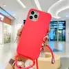 Ins Es Adecuado para Apple 17Promax Colgante para el Cuello Todo Incluido Cruzado Cordón de 2.5mm Funda para Teléfono Móvil Funda Protectora Iphone16