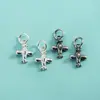 Plata de Ley S925 Colgante Creativo de Avión Accesorios Hechos a Mano DIY Estilo Francés Coreano Estilo Ins Colgante de Pulsera de Cristal