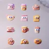 Brinquedo de Comida Fofo Pão de Leite Biscoito Desenho Animado Joias para Unhas Resina Acessórios de Montagem de Unhas Estéreo Brincos DIY