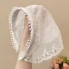 Lenço de Cabeça Triangular de Renda Francesa, Faixa de Cabelo Infantil Estilo Pastoral, Aro de Cabelo para Uso Diário, Presilha de Cabelo para Foto de Viagem, Acessório de Cabelo