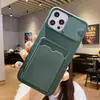 Adecuado para funda de silicona suave iphone16promax simple tarjeta 14 ventana deslizante 6/7/8/se2 cubierta protectora