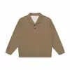Yidao Roupas Vintage 2026 Outono Novo Estilo Retro Americano Old Money Camisa Polo Texturizada Moletom Solto para Homens