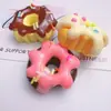 Juguete de Comida de Simulación Donut Pan de Tamaño de Bocado DIY Funda de Teléfono Pasador Goma para el Cabello Flor para Zapatos Colgante Material de Resina Lote