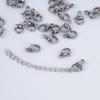 Cadena de extensión de botón de acero inoxidable de grado joyería, pulsera, collar de clavícula, accesorios de joyería DIY en stock al por mayor
