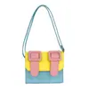 Moda Coreana Bolso Cambridge 2025 Nuevo Bolso Pequeño de Moda Mini Color Simple Combinado Bolso Cruzado Mensajero Bolso de Hombro para Mujer