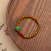 Nuevo brazalete de gato de madera de dibujos animados chinos lindo con cuentas cuerda elástica ajustable brazalete personalizado brazalete ajustable
