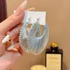 Brincos Artesanais Exagerados Retrô para Mulheres, Elegantes, Brincos de Luxo, Moda Europeia e Americana Versáteis Transfronteiriços Brincos Elegantes