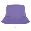 Chapéu de Balde de Algodão Puro Processado e Personalizado para Travessia de Fronteira, Chapéu Redondo para Caminhada ao Ar Livre e Viagem para Meninas, Chapéu de Pescador de Aba Leve Casual e Fashion