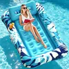Suministro de Cama Flotante Inflable con Agujero para Agua para Adultos, Colchón Flotante para Tomar el Sol en Piscina con Respaldo, Colchón Flotante Desmontable para Tomar el Sol