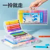 Plumones de Acuarela Deli 70658 Fáciles de Lavar en una Caja Portátil para Niños, Plumones de Dibujo de Colores