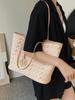 Bolso textil de moda para mujer, gran capacidad, novedad de verano 2024, bolso de hombro sencillo y combinable, bolso de mano elegante para ir al trabajo.