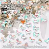 Strass Formato Borboleta 5*7mm com Fundo Plano Decorações Brilhantes da Moda para Nail Art Acessórios Borboleta Strass para Unhas Postiças Atacado