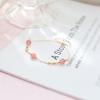 Pulsera de Cristal Natural Pulsera de Cristal Fresa Pulsera de Cristal Rosa para Mujer Accesorios Joyería Joyería Rellena de Oro de 14K