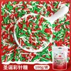 Decoração de Bolo de Natal Contas de Açúcar Atacado Basto de Natal Comestível Contas de Floco de Neve Azul e Branco Ingredientes para Assar Sobremesas