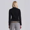 Sudadera de Mujer Estilo Nuevo 2026 Europea y Americana Transfronteriza, Corte Ajustado, Ceñida a la Cintura, Corta, Cropped, Sexy, Chaqueta Sudadera con Decoración Metálica