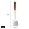 Espátula de aço inoxidável não magnético para pratos conjunto completo com cabo de imitação de madeira espátula de panela de aço inoxidável concha de sopa pá de fritura escorredor conjunto em caixa de presente
