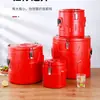 Cubo Aislado de Acero Inoxidable para Comercio Exterior, Contenedor Comercial de Gran Capacidad para Jugos, Té de Leche y Polvo de Hielo, Juego Especial de Cubitos de Hielo para Cantinas y Puestos