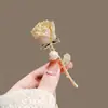 Broche Metal Pérola Diamante Completo Rosa Broche Sofisticado Fofo Grande Corsage Pino Elegante Acessórios Versáteis para Mulheres
