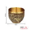 Copo de Vinho para Oferenda Dragão e Fênix de Cinco Bois em Latão Copo Pequeno para Reunião de Riqueza Estudo Chinês Mesa Ornamento Criativo Presente Decorativo