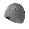 Gorro de lana trenzada estilo coreano para mujer, para otoño e invierno, a prueba de viento, cálido, con puntera, para exteriores, casual, color sólido