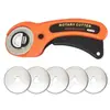 Faca de Rolo de Corte Rotativo 45mm para Cortar Tecido e Couro, Faca para Patchwork, Faca Manual de Roda de Corte para Tecido