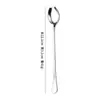 Novo Produto Colher de Mexer Café de Aço Inoxidável 304 com Cabo Longo Colher para Temperos Mel de Sobremesa Sorvete de Restaurante Ocidental de Hotel