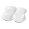 Plato Cerámico de Cuatro Compartimentos para Guisos, Plato de Cuatro Compartimentos para Snacks y Frutas, Plato Blanco Doméstico para Cocinar al Vapor a Alta Temperatura