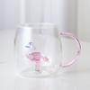 Vaso de Dibujos Animados Colorido Popular Forma de Animal Tridimensional Vidrio de Borosilicato Alto Hogar Oficina Damas Taza para Bebé