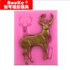 Molde de silicone de rena alce de Natal B025