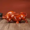 Adornos de Vaca de Dinero de Ébano Tallado, Tallas de Madera Tallada de Vaca de Palo de Rosa, Decoraciones Creativas para el Hogar, Regalos