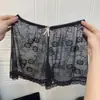 Secretos de Flor de Cerezo~Pantalones de Seguridad de Encaje de Deseo Puro Estilo Francés para Mujer, Leggings Sexys de Cintura Media, Ropa Interior de Tentación de Verano para Mujer