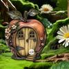 Puerta de madera creativa de Pascua con forma de manzana, girasol, seta, casa, adornos artesanales decorativos de madera en 2D.