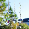 Jardín Jardinería Boda Decoración Colorido DIY Combinación de Corazón y Estrella de Cinco Puntas Colgante de Cristal para Coche Suministro Transfronterizo