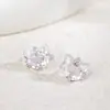 Brincos de Gatinho Fofo em Prata de Lei S925 para Mulheres Zircônia Cor Dopamina Brincos de Gato Estilo K Menina Coração Brincos de Estudante