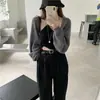 Nuevo Cárdigan de Punto con Protección Solar para Mujer Primavera y Verano, Chal de Color Sólido, Versátil Estilo Coreano Holgado Delgado Cubre Hombros