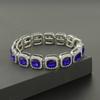 Pulseira de Gelo com Diamantes Hip-Hop Azul Diamante Unissex Punk Corrente de Cubo de Açúcar Transfronteiriço