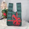 Saco de presente de Natal, caixa de presente, bolsa de tricô, saco de presente de Halloween, saco para doces de maçã de Natal, caixa de embalagem para presente