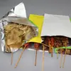 Papel Alumínio Descartável Embalagem para Levar Churrasco Saco de Papel Saco para Embalagem de Alimentos À Prova de Óleo Isolante Saco Simples Logotipo Imprimível