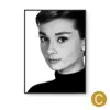 Pintura Decorativa Moderna Nórdica Audrey Hepburn Sala de Modelos Sala de Exposiciones Pintura Colgante en Blanco y Negro Pintura para Porche Belleza Personajes de Sala de Estar