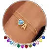 Pulsera con Forma de Corazón de 26 Letras Transfronteriza de Aliexpress, Estilo de Moda y Dulce, Versátil para el Uso Diario, Joyería Simple en Capas para Mujeres