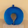 Almohada de Espuma Viscoelástica de Color Sólido en Forma de U, Almohada Redonda de Viaje para el Cuello, Almohada de Espuma Viscoelástica en Forma de U al por Mayor con Impresión de Logo