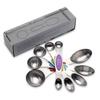 Cuchara medidora de doble cabeza de acero inoxidable juego de cinco piezas de cuchara para condimentos cuchara medidora de escala para hornear almacenamiento de absorción magnética