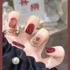 Novas Unhas Usáveis Estilo Ins de Verão, Adesivos de Unhas Pura Desejo, Efeito Clareador, Peças de Unha Removíveis, Estilos Longos e Curtos, Peças de Unha Prontas