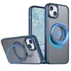 Adequado para Capas de Celular Apple 15 Atacado Transfronteiriço Suporte Giratório 360 17Pm Anti-Queda Capa com Suporte Magnético de Sucção Dois em Um