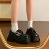 Zapatos de Cuero Antideslizantes de Tacón Grueso de Caña Baja, Versátiles y de Moda, Zapatos Individuales, Nuevos Mocasines Franceses de Moda 2025 para Mujer
