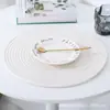 Porta-copos de Fio de Algodão Simples Estilo Coreano Estilo Japonês Espessados Cor Pura Antiderrapante Antiescaldante Isolante Térmico Jogos Americanos Tapetes Domésticos Tapetes de Mesa
